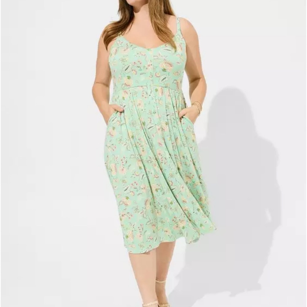 Torrid Super Soft Button - Front Skater Dress (NWOT)